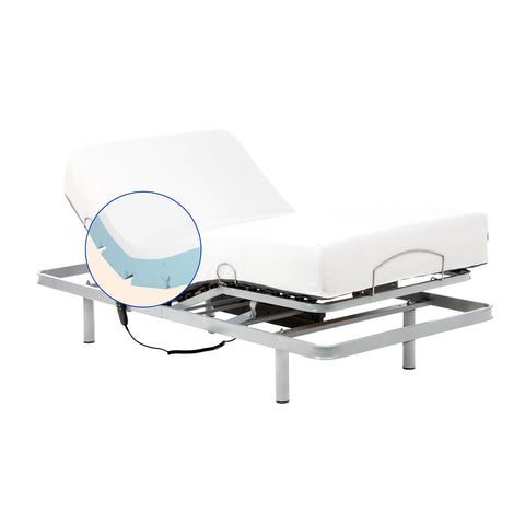 Cama articulada eléctrica con colchón viscoelástico Tencel