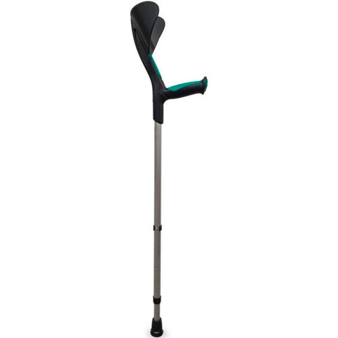 Pack 2 muletas de aluminio con puño anatómico de goma color verde