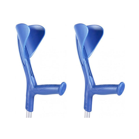 Pack 2 muletas de aluminio y regulable en altura color azul