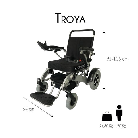 Silla de ruedas eléctrica plegable Troya