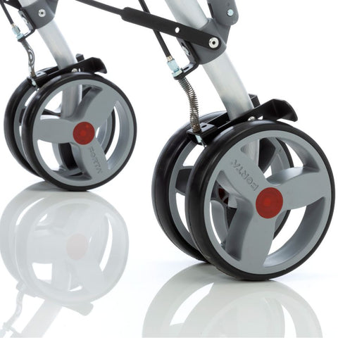 Andador Premium de 4 ruedas y frenos en manetas