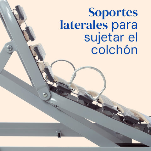 Cama articulada con colchón Sanitario HR y barandillas