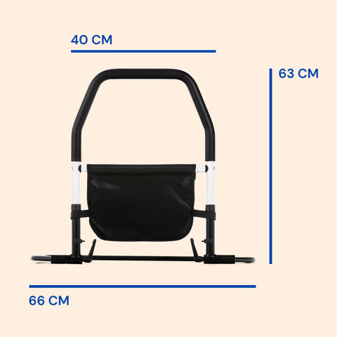 Barrera de cama adulto | Asidero abatible | Altura e inclinación ajustables