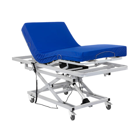 Cama articulada hospitalaria de carro elevador con colchón viscoelástico Professional V3 - 105x190 cm