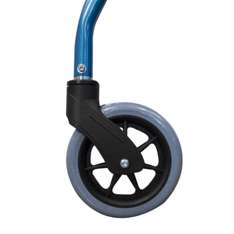 Andador plegable de 4 ruedas y frenos por presión