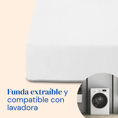 Cama articulada eléctrica con colchón viscoelástico Tencel y barandillas