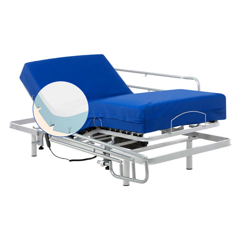 Pack Cama articulada con Colchón Viscoelástico Professional V6 (80x190 cm, barandillas)