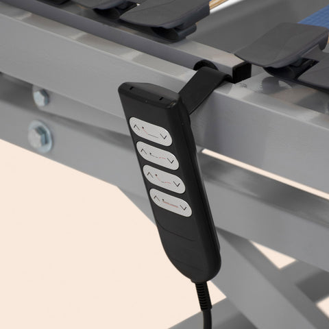 Cama articulada hospitalaria con carro elevador y barandillas - 90x190 cm