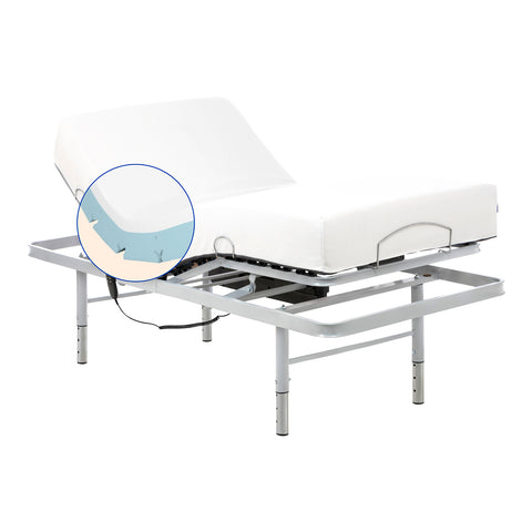 Pack Cama Articulada regulable en altura con Colchón Viscoelástico Tencel
