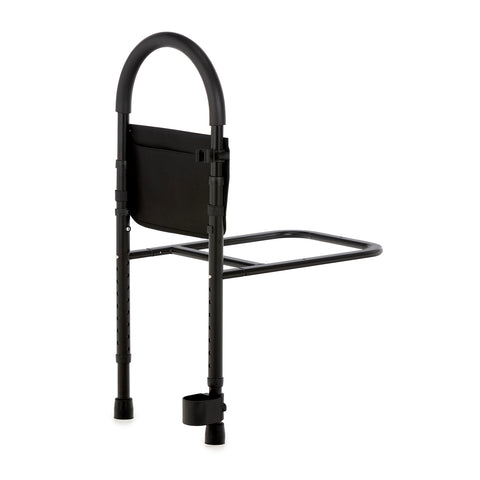 Barrera de cama adultos | Asidero fijo | Regulable en altura con soporte para bastón