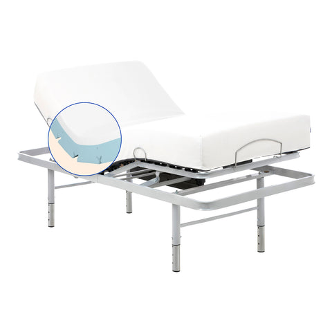 Pack Cama Articulada regulable en altura con Colchón Viscoelástico Tencel | Mando inalámbrico