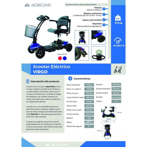 Scooter eléctrica para movilidad reducida Virgo