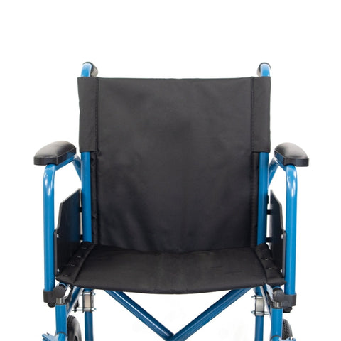 Silla de ruedas plegable con ruedas pequeñas color azul