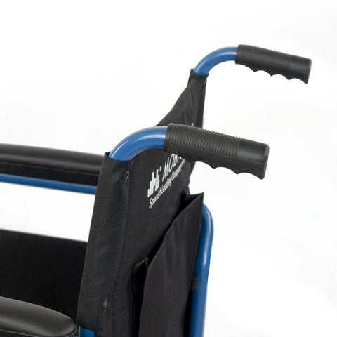 Silla de ruedas plegable con ruedas pequeñas color azul